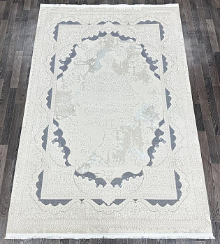 Прямоугольный ковер из полиэстера 17351-white-blue | 
