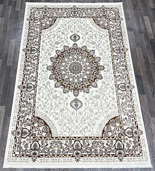 Прямоугольный ковер из полиэстера 00634b-cream-hb-gold-fdy | Турция