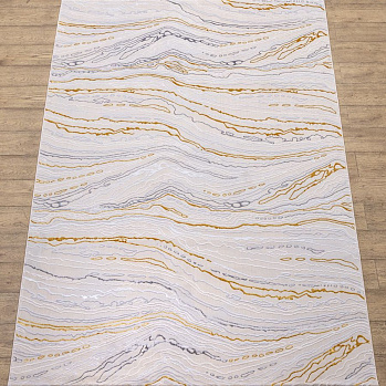 Прямоугольный ковер из полиэстера f592as-beige-gold | Турция