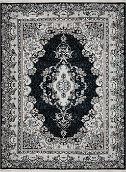 Прямоугольный ковер из полиэстера 37056d-navy-navy | Турция