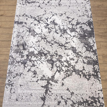 Прямоугольный ковер из полиэстера kb04b-white-gray2 | Турция