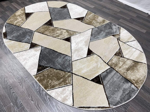 Ковер Aura 40676C_VIZON / KAHVE овал фото 8