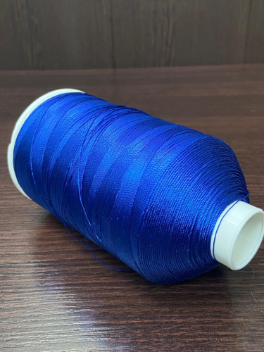 Лавсановая нить для оверлока  синяя Вторичная фото 3
