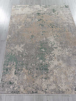 Прямоугольный ковер из полиэстера f163 - gray-green | Россия