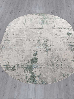 Овальный ковер из полиэстера f169 - cream-d.green | Россия