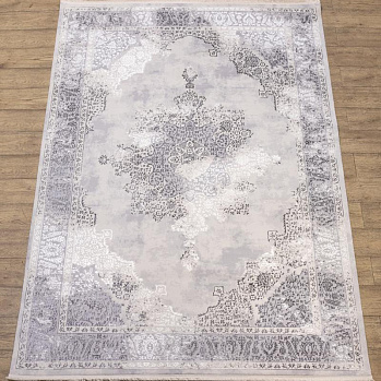 Прямоугольный ковер из полиэстера n887a-white-gray2 | Турция