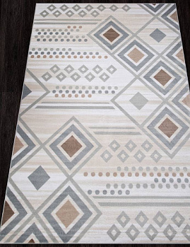 Прямоугольный ковер из синтетики d962 - cream-blue | Россия
