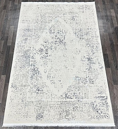 Прямоугольный ковер из полиэстера 17352-white-blue | Турция