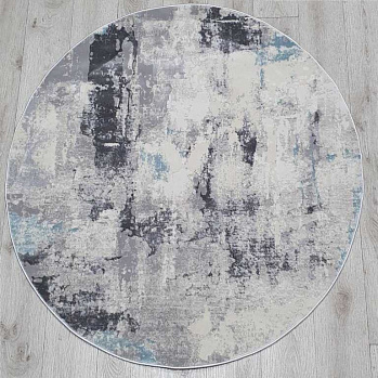 Круглый ковер из акрила 36506a-daire-grey-blue | Турция