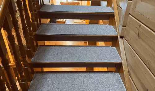 Накладки без загиба на всю ширину ступени