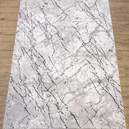 Прямоугольный ковер из полиэстера n901a-white-gray2 | Турция