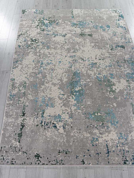 Прямоугольный ковер из полиэстера f477 - gray-blue | Россия