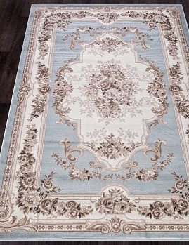 Прямоугольный ковер из синтетики 4015 - l.blue-brown | Россия