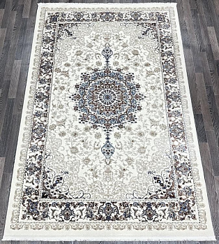 Прямоугольный ковер из полиэстера 00640b-gold-fdy-cream-hb | Турция