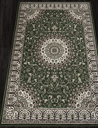 Прямоугольный ковер из синтетики d409 - green | Россия