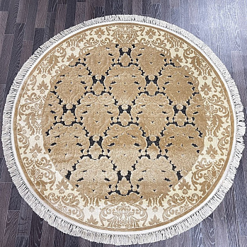 Круглый ковер из вискозы 5021_498580 BLACK круг | Бельгия