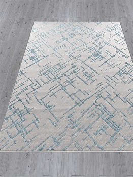 Прямоугольный ковер из полиэстера f164 - gray-d.blue | Россия