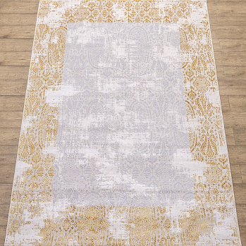 Прямоугольный ковер из полиэстера f591as-beige-gold | Турция