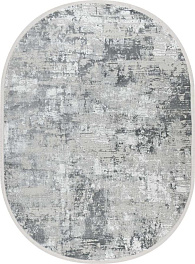 Овальный ковер из полиэстера 39937a-oval-grey-white | Турция