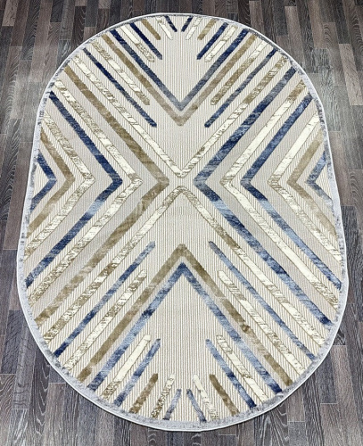 Semnan D037A_CREAM SHIRINK / BLUE FDY-овал