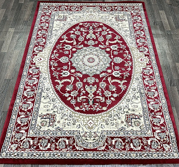 Прямоугольный ковер из синтетики l052a-red-red | Турция