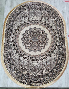 Овальный ковер  kover-rubin-20054a-oval-cream-cream | Иран