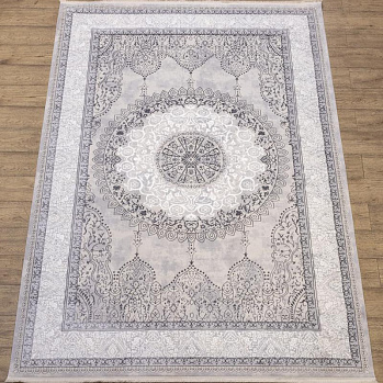 Прямоугольный ковер из полиэстера n891a-white-gray2 | Турция
