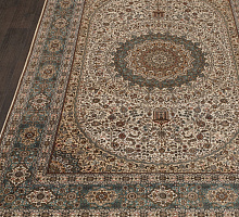 tibet silk & silk s-08 - cream / blue прямоугольник