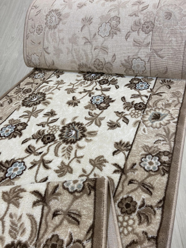 Ковровая дорожка Valencia Deluxe d325 - CREAM-BROWN фото 7