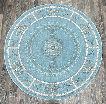 Круглый ковер из полиэстера a053a-light-blue-shrink-light-blue-shrink-krug | Турция