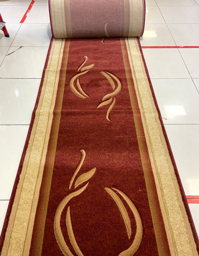 Ковровая дорожка Карвинг красный