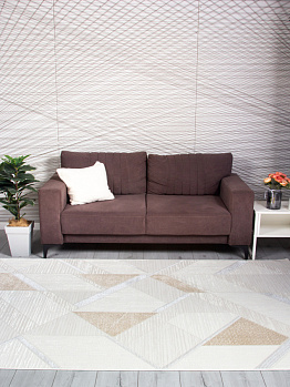 Прямоугольный ковер из полиэстера 20802a - l.beige / white | Турция