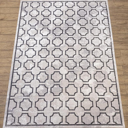 Прямоугольный ковер из полиэстера n915a-sh-cream-gray2 | Турция