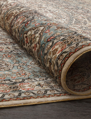 tibet silk & silk s-08 - cream / blue прямоугольник фото 2