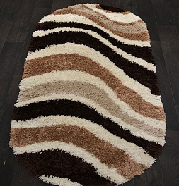 Овальный ковер из синтетики  s607 - BEIGE-BROWN_Овал | Россия