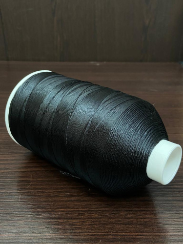 Лавсановая нить для оверлока черная Вторичная фото 2