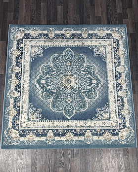 Квадратный ковер из полиэстера a839a-blue-blue-k | Турция