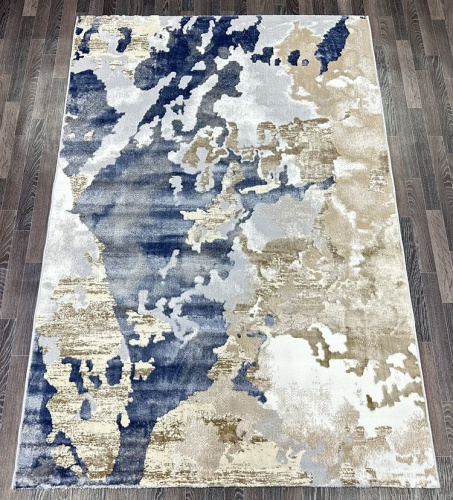 Semnan D039A_CREAM SHIRINK / BLUE FDY