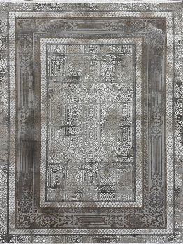 Прямоугольный ковер из полиэстера 30163a-grey-gold | Турция
