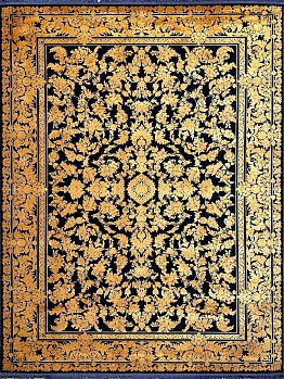 Ковер Alma 4500 Alma 101025 Dark Blue, из акрила / из вискозы, коричневый