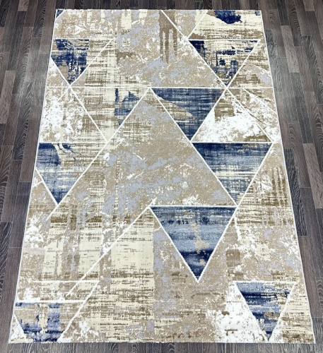 Semnan D067A_CREAM SHIRINK / BLUE FDY