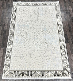 Прямоугольный ковер из полиэстера 17357-white-grey | Турция