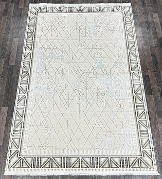 Прямоугольный ковер из полиэстера 17357-white-grey | Турция