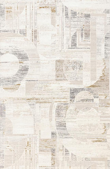 Прямоугольный ковер из полиэстера K715A CREAM / D_GRAY | Турция