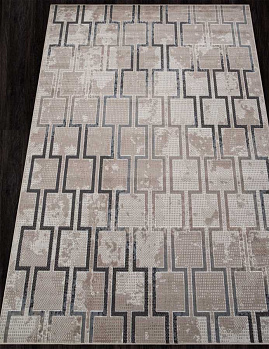 Прямоугольный ковер из синтетики f353 - beige-blue | Россия