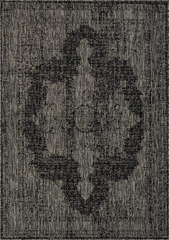 Прямоугольный ковер из синтетики s129 - black-gray | Россия