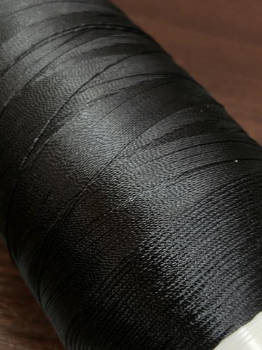 Лавсановая нить для оверлока черная Вторичная фото 5