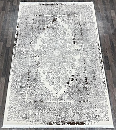 Прямоугольный ковер из полиэстера 17368-white-dark-grey | Турция