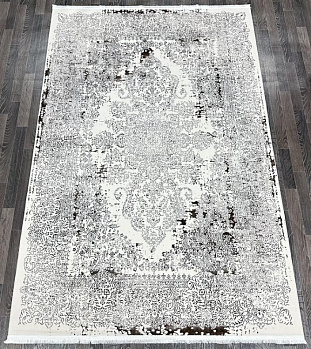 Прямоугольный ковер из полиэстера 17368-white-dark-grey | Турция