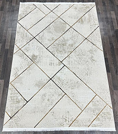 Прямоугольный ковер из полиэстера 17307-white-beige | Турция